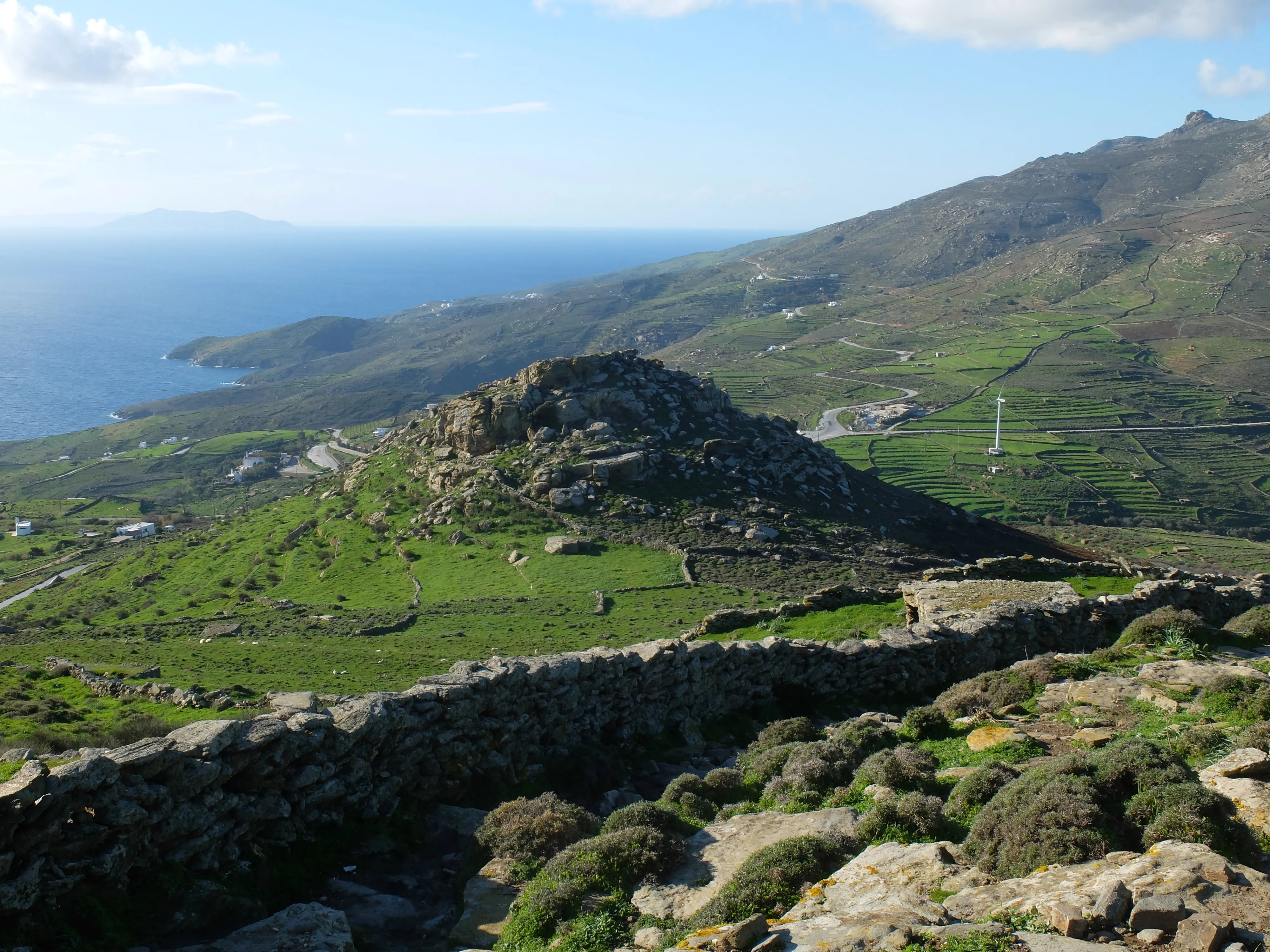 Vue depuis le village de Kardiani, Tinos